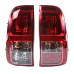 ไฟท้าย เลนส์สีแดง สำหรับ Toyota Hilux Revo ปี 2015 - 2019 (คู่) โตโยต้า ไฮลักซ์ รีโว่ พร้อมขั้ว และ หลอดไฟ