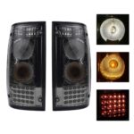 ไฟท้าย LED เลนส์สโมค สำหรับ Toyota Hilux Mighty-X ปี 1989 - 1997 (คู่) โตโยต้า ไฮลักซ์ ไมตี้เอ็กซ์ DEPO พร้อมขั้ว และ หลอดไฟ