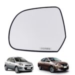 เลนส์กระจก เนื้อกระจก ข้างซ้าย สำหรับ Nissan March / Almera ปี 2010 - 2017 นิสสัน มาร์ช อัลเมร่า