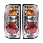 ไฟท้ายโดนัท เลนส์ใส สำหรับ Toyota Hilux Mighty-X ปี 1989 - 1995 (คู่) โตโยต้า ไฮลักซ์ ไมตี้เอ็กซ์ พร้อมขั้ว และ หลอดไฟ