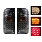 ไฟท้าย LED เลนซ์สีสโมค สำหรับ Toyota Hilux Tiger ปี 1998 - 2004 (คู่) โตโยต้า ไฮลักซ์ ไทเกอร์ พร้อมขั้ว และ หลอดไฟ