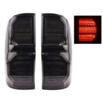 ไฟท้าย LED เลนส์สโมค สำหรับ Toyota Hilux Vigo Champ ปี 2011 - 2015 (คู่) โตโยต้า ไฮลักซ์ วีโก้ แชมป์ พร้อมขั้ว และ หลอดไฟ