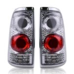 เสื้อไฟท้าย โดนัท เลนส์ใส ขอบชุบโครเมี่ยม สำหรับ Isuzu Dragon Eye ปี 1997 - 2002 (คู่) อีซูซุ ดราก้อนอายส์