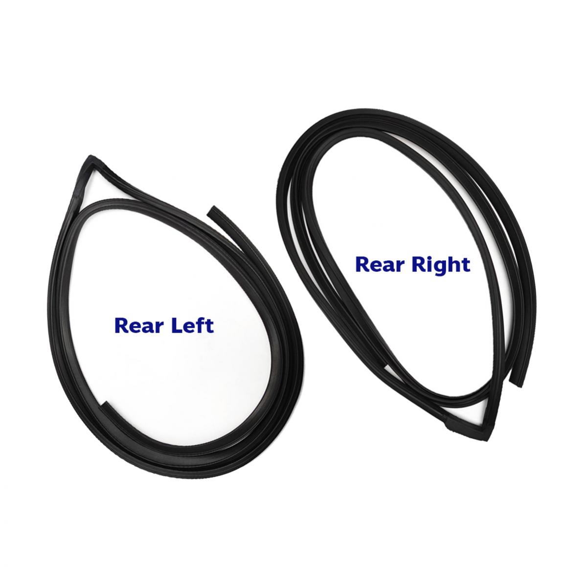 ยางขอบประตู คู่หลัง ซ้าย-ขวา สำหรับ Datsun 1200 Sunny B110 รุ่น 4 ประตู ปี 1970 - 1973 ดัทสัน ซันนี่ ยางกันกระแทกขอบประตู ยางขอบประตูใน ยางซีลประตูรถ ยางขอบประตูหน้า ยางแท้ - Image 2