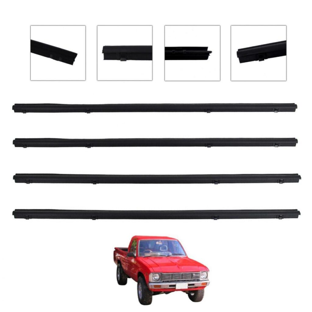 Zoparts Complete Weatherstrip Rubber Seal Kit For Toyota Hilux RN30 RN40 LN40 Pickup 1978-1983 - Set Of 12